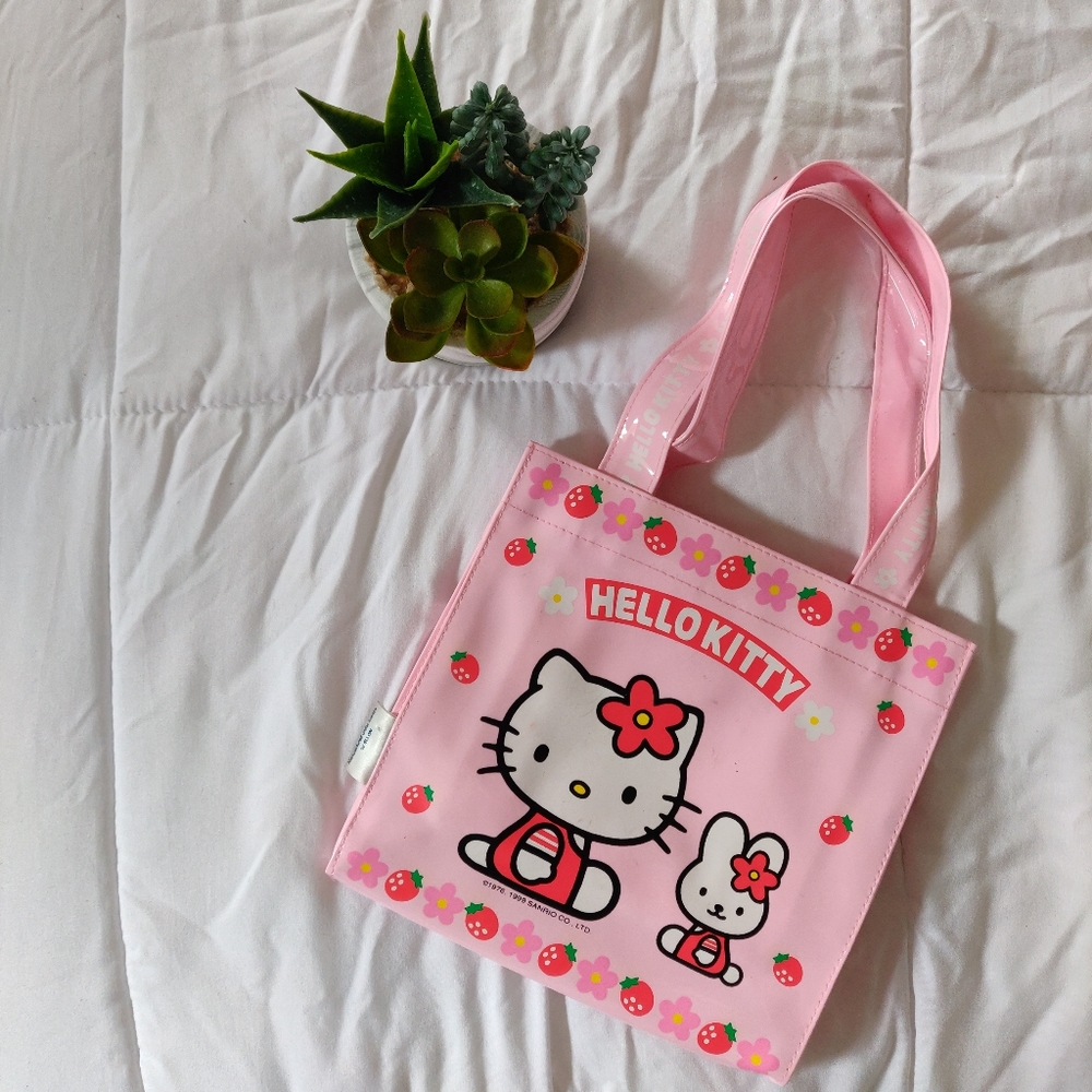 🍓VINTAGE HELLO KITTY MINI PVC TOTE BAG 🍓